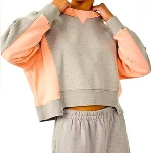 FP Movement by Free People Gray and Peach Sweatshirt